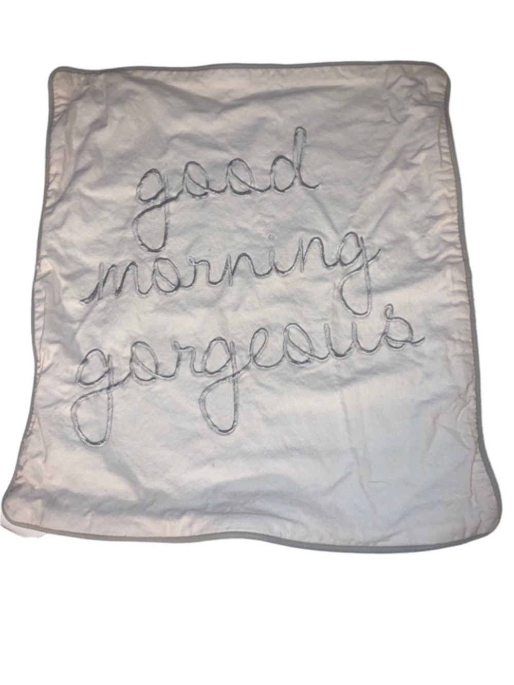 Unbranded Beige Gray "Good Morning Gorgeous" Decorative Pillow One Size